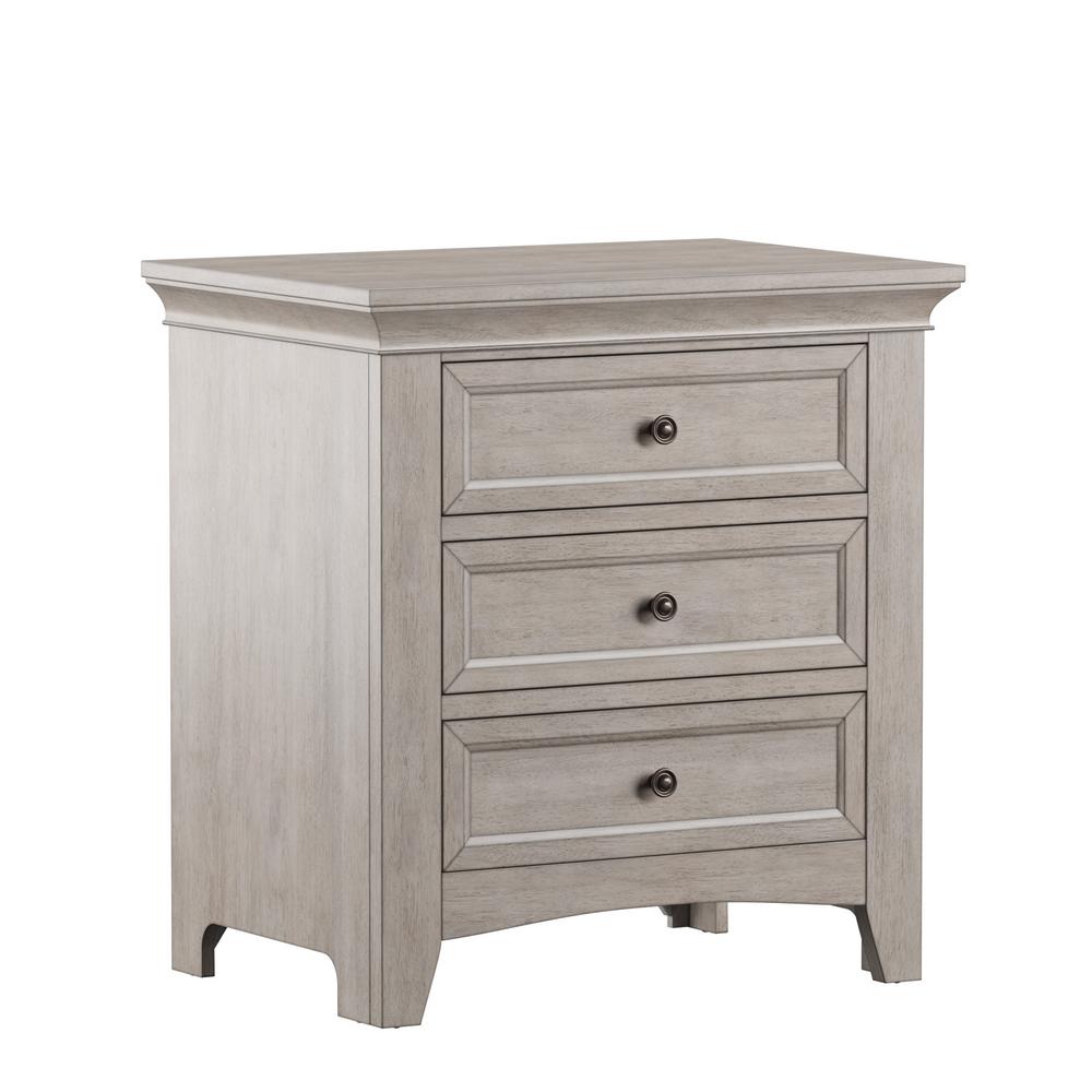 Home Decorators Collection Ashdale 3-Drawer Antique Ivory Nightstand ...