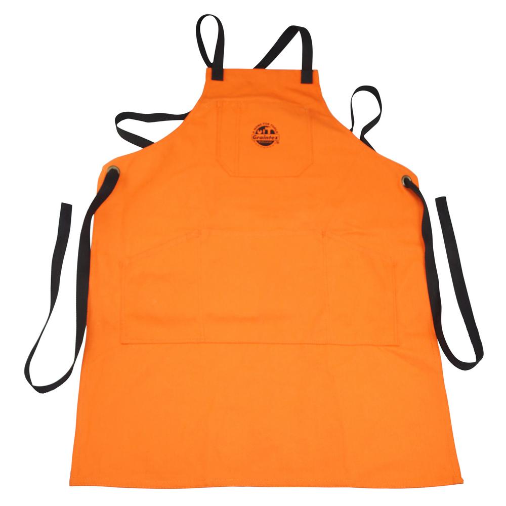 Graintex 5Pocket Canvas Tool Work Apron in OrangeCA2333 The Home Depot