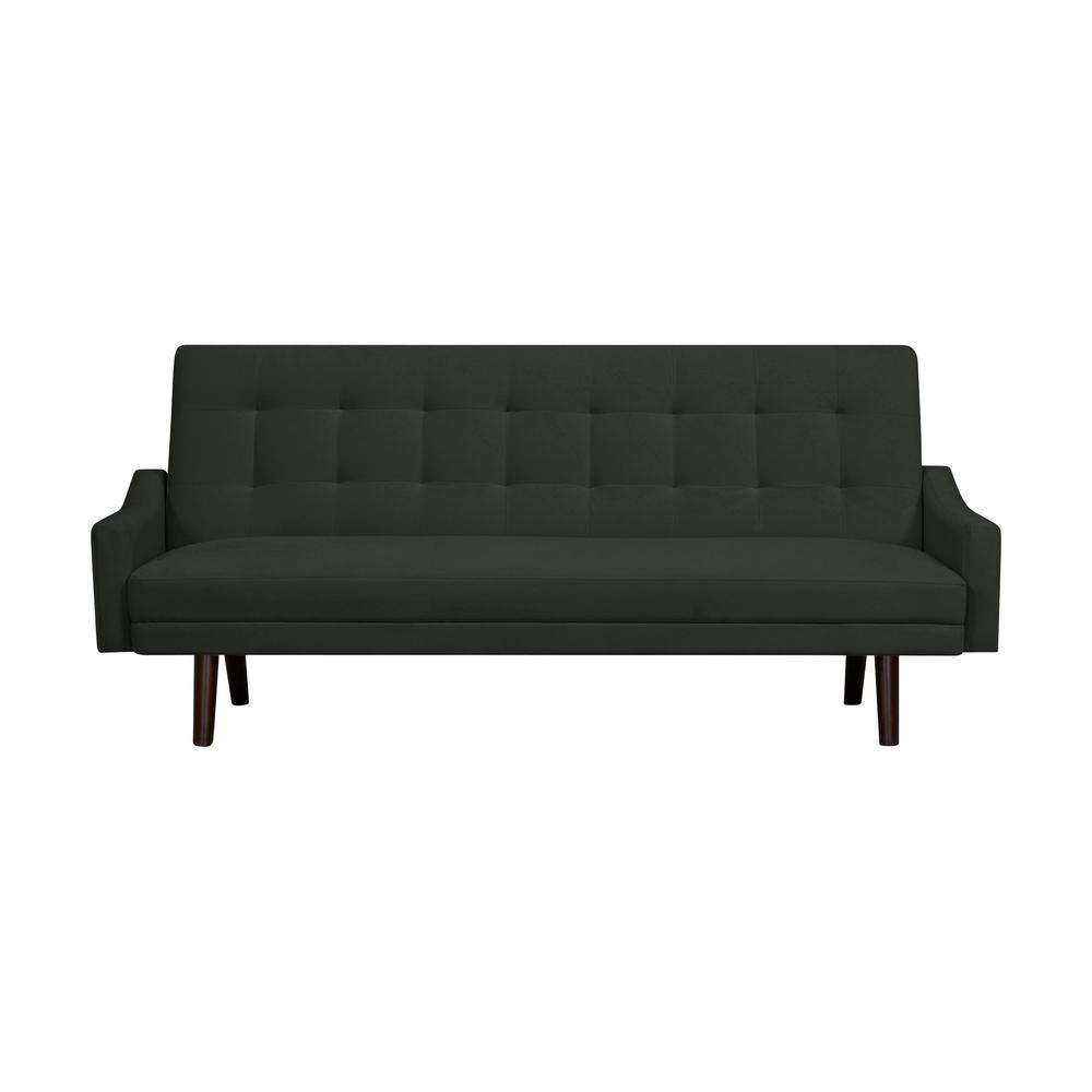 Handy Living Oakland Charcoal Gray Velvet Click Clack Futon Sofa Bed Handy Living Oakland Charcoal Gray Velvet Click Clack Futon Sofa Bed
