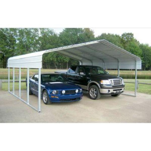 Versatube 18 Ft W X 20 Ft L X 10 Ft H Steel Carport Cm018200100 The Home Depot