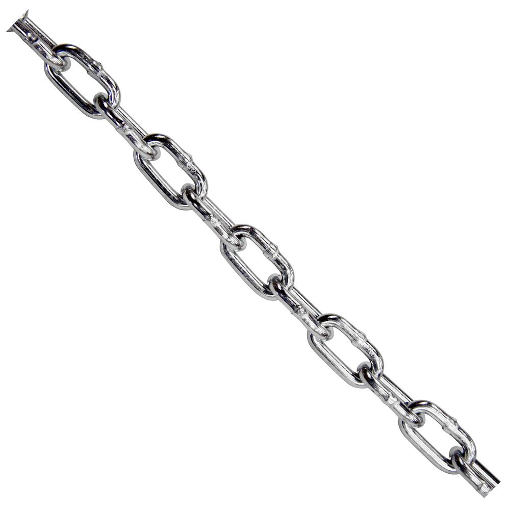 KingChain 1/4 in. x 25 ft. Grade 30 Proof Coil Chain Zinc Plated Heavy ...