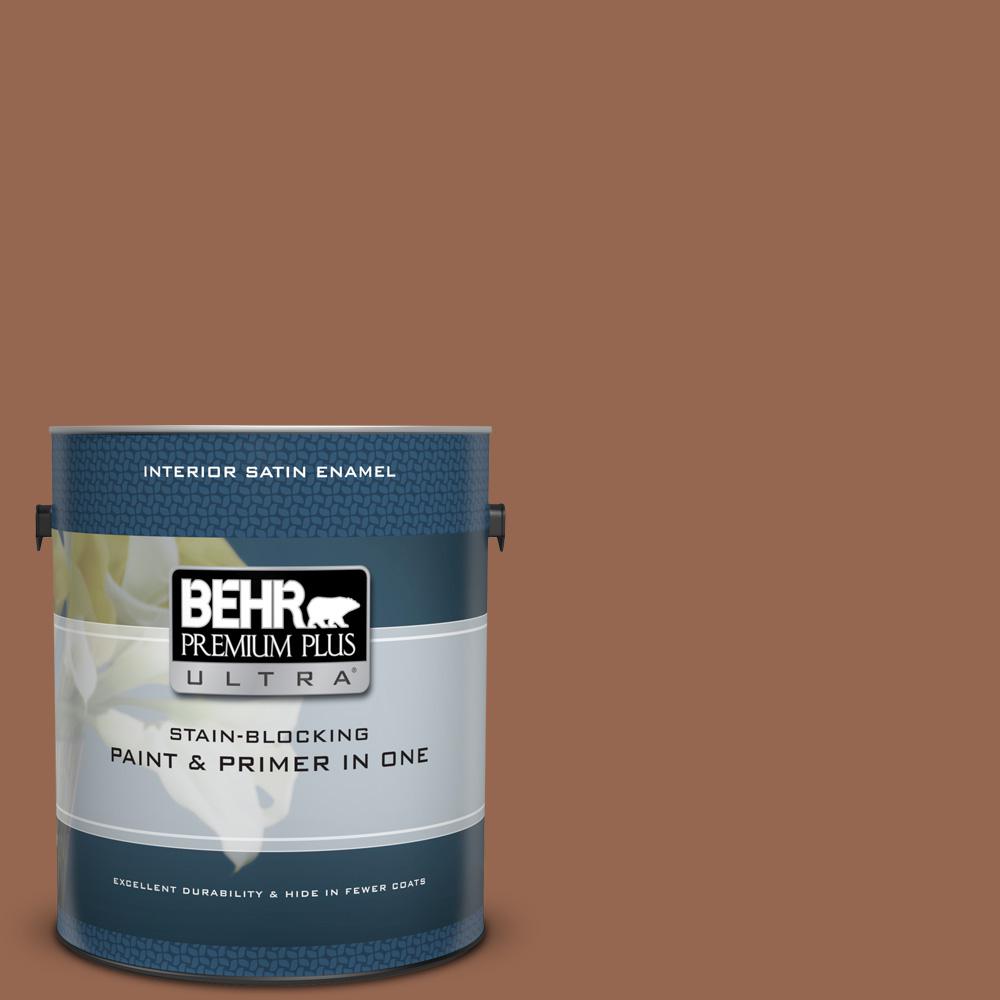 Behr Premium Plus Ultra 1 Gal 240f 6 Sable Brown Satin Enamel 240f 6 Sable Brown Satin Enamel Interior