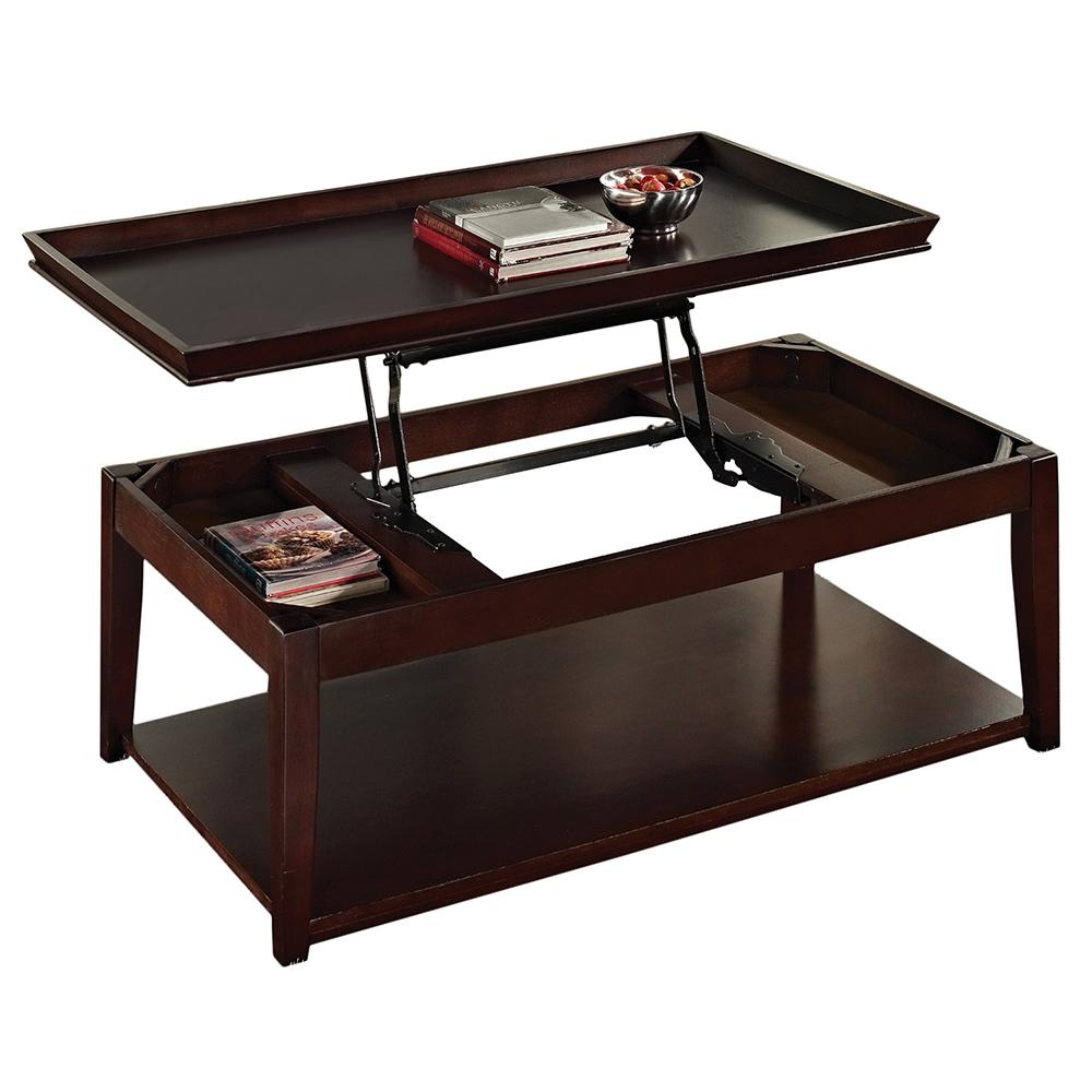 Clemson Merlot Cherry Lift Top Cocktail Table W Casters Cl900c The Clemson Merlot Cherry Lift Top Cocktail Table W Casters