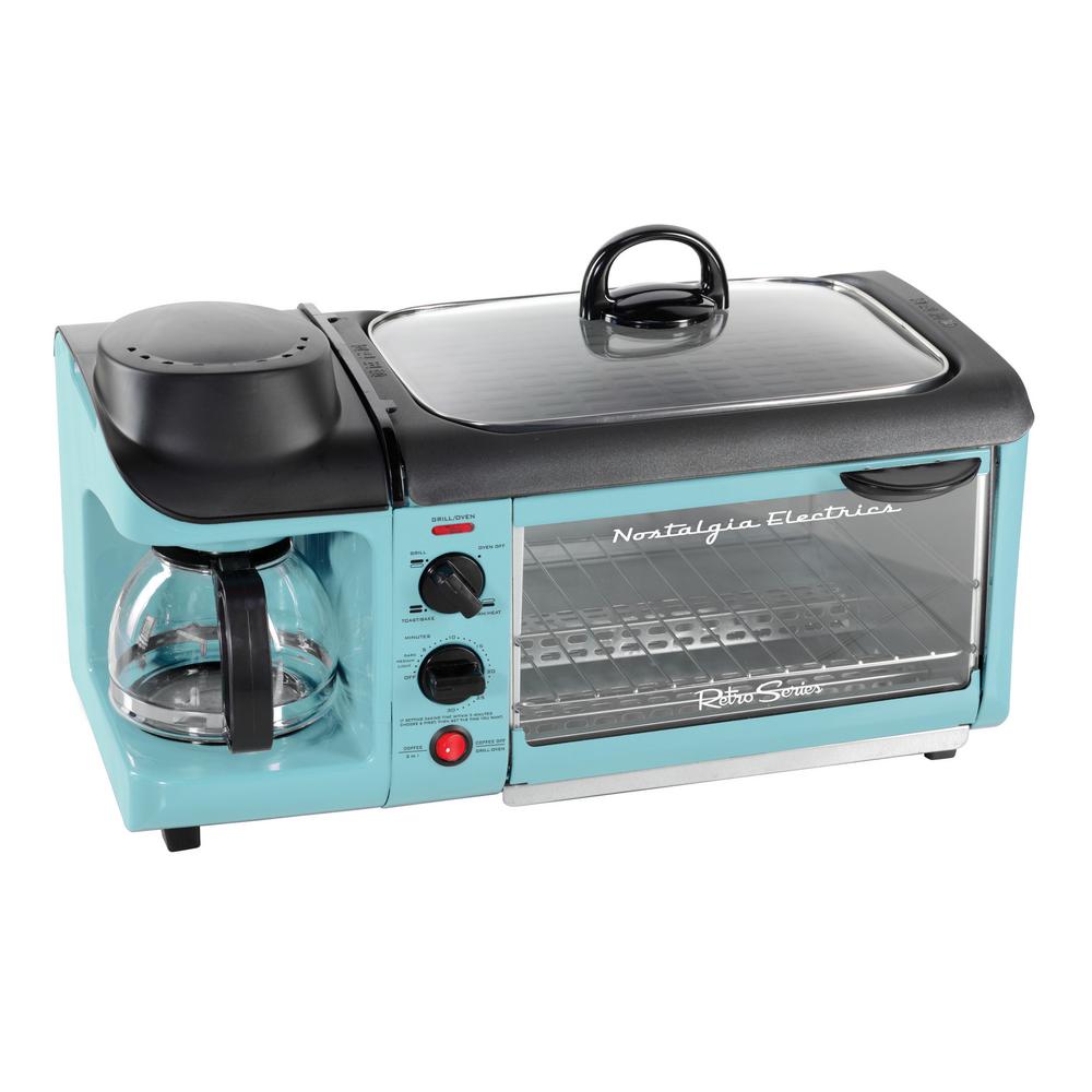 Nostalgia Retro Blue Breakfast Center Toaster Oven by Nostalgia