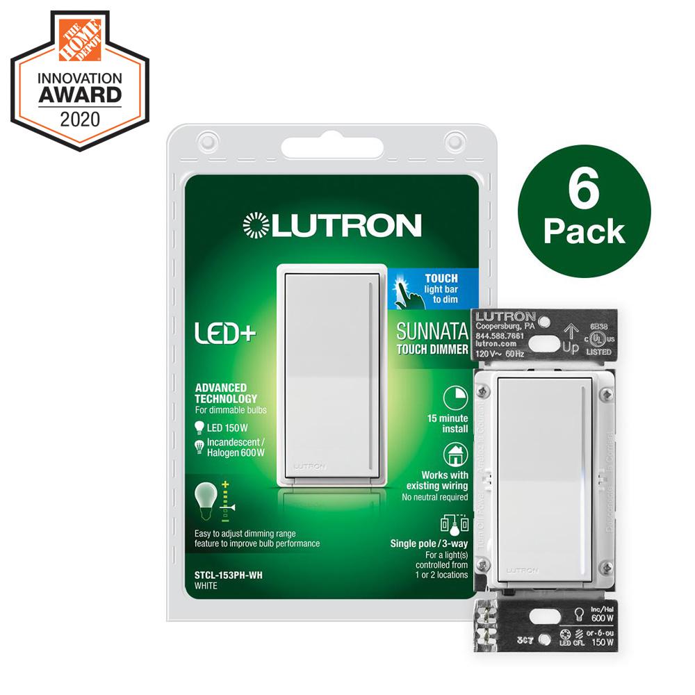 Lutron Sunnata Touch Dimmer with LED+ Advanced Technology for Superior ...