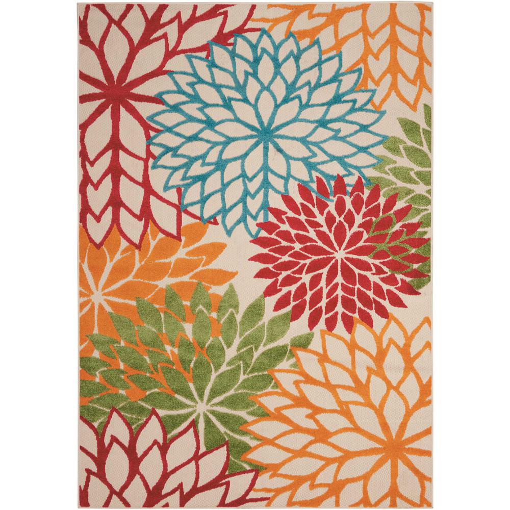 Nourison Aloha Green 4 ft. x 6 ft. Indoor/Outdoor Area Rug ...