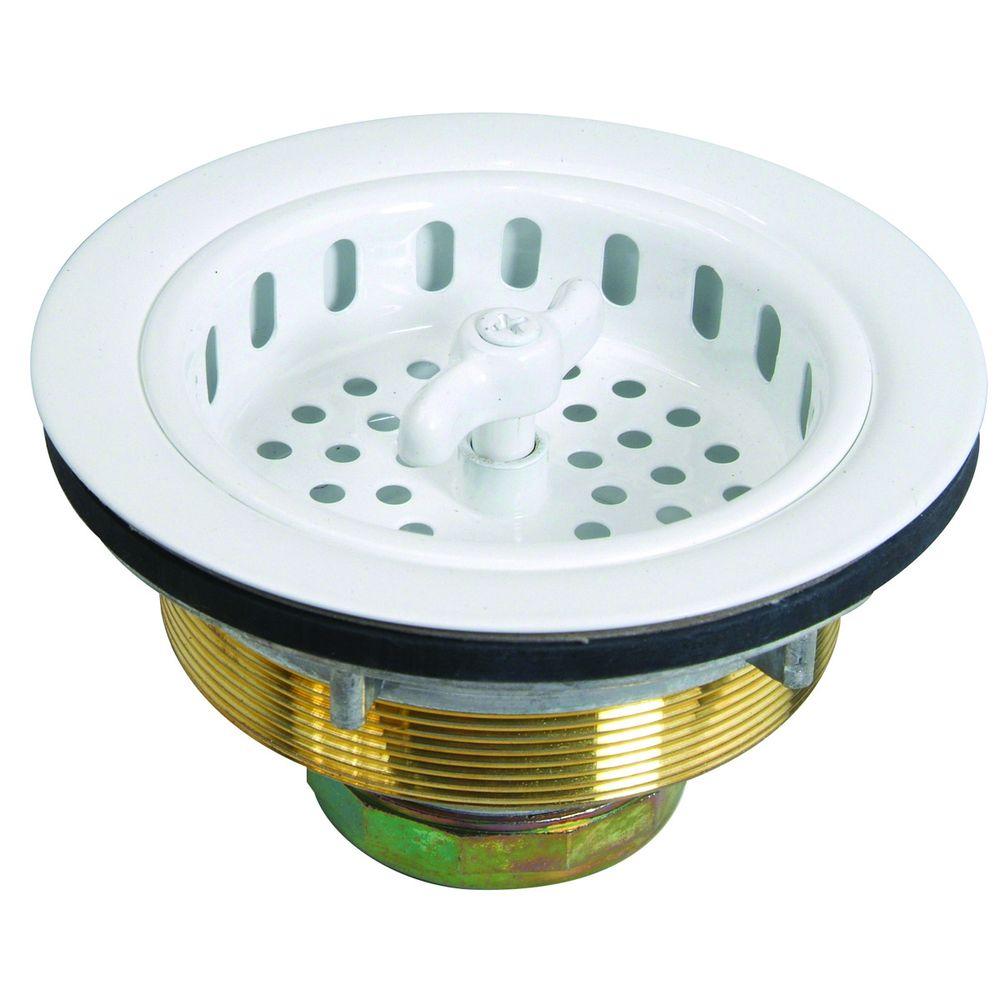 BrassCraft 31/2 in. Wing Nut Locking Style Basket Strainer with Nut