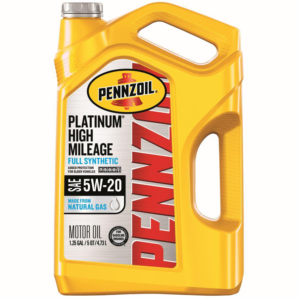 Pennzoil 5 Qt. SAE 5W20 Platinum Full Synthetic High Mileage Motor Oil