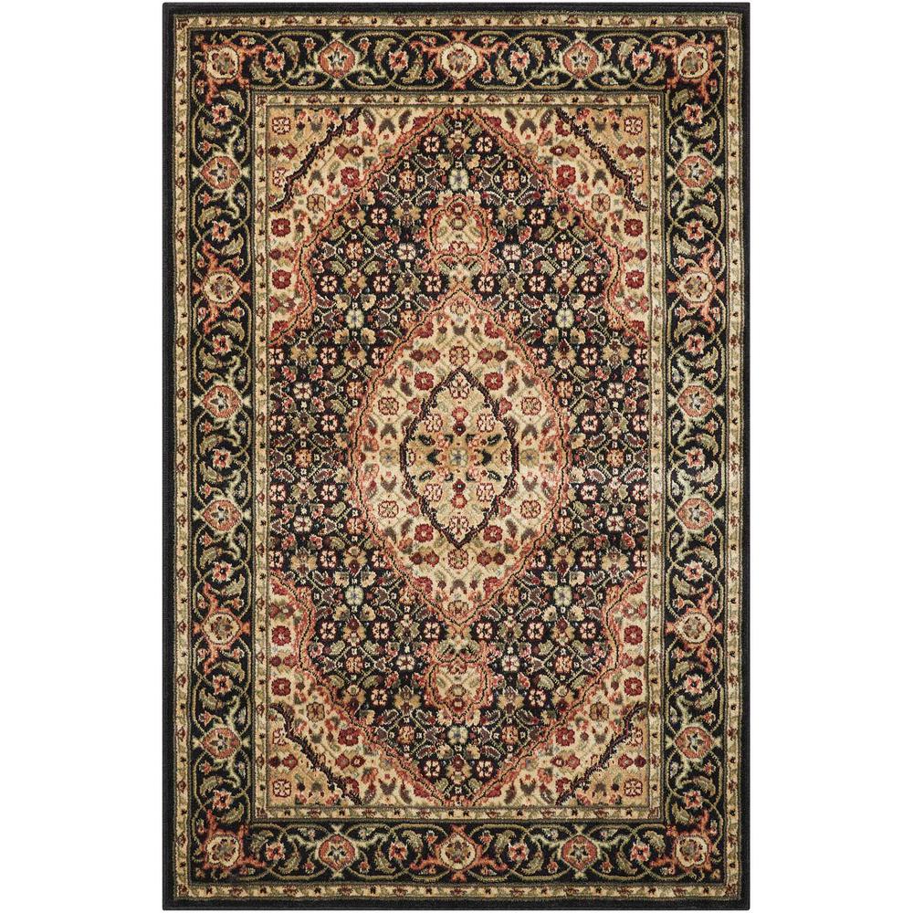 Nourison Persian Arts Parthian Black 2 Ft X 4 Area Rug