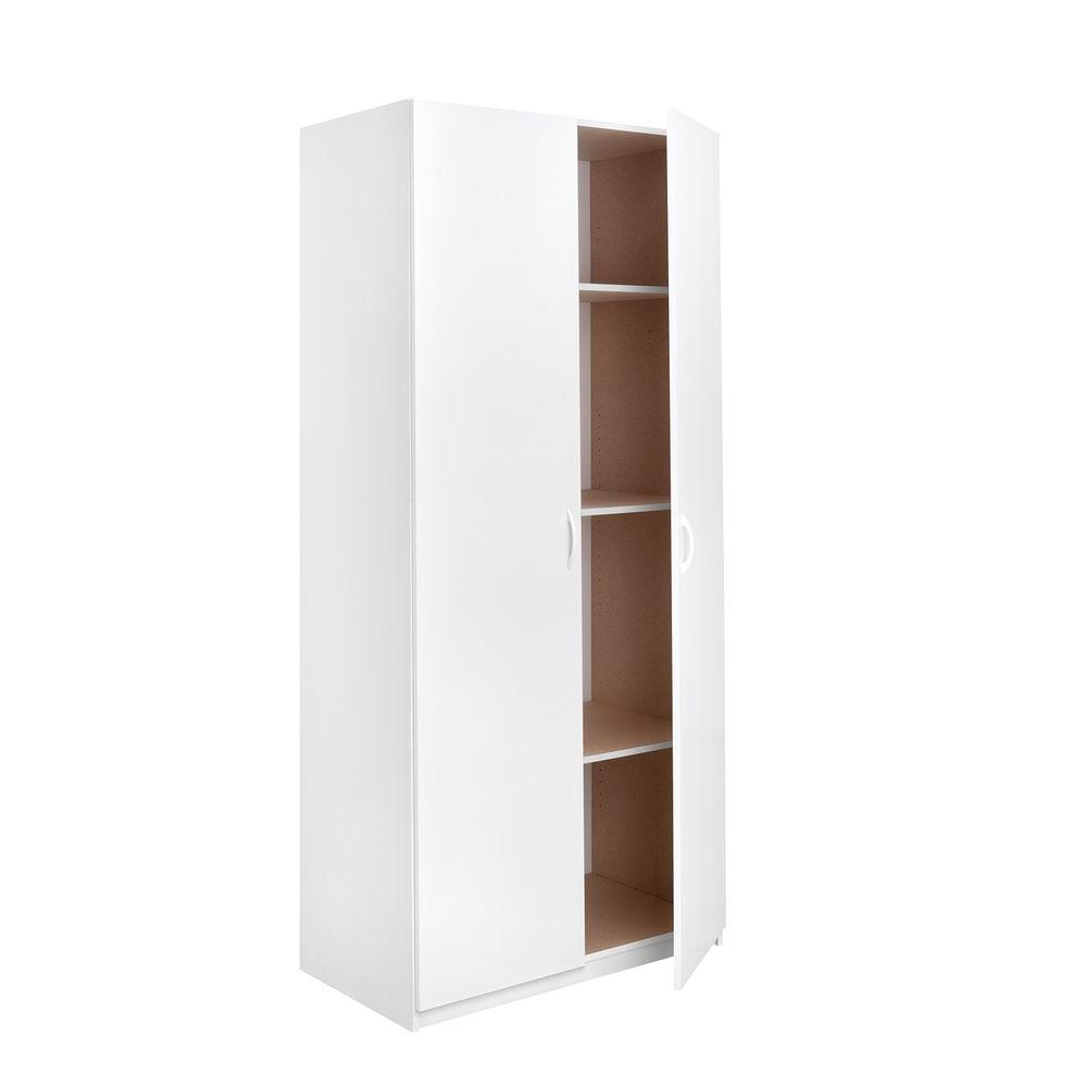 Closetmaid 80 In H X 36 In W X 20 In D White Laminate Storage Cabinet 12338 The Home Depot