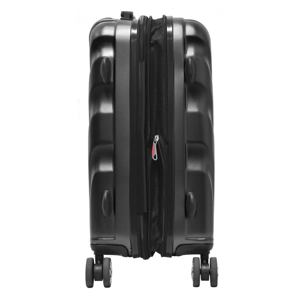 Olympia USA Vortex Hardside Spinner Luggage Set Charcoal Gray