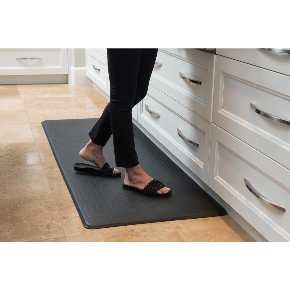 Imprint Comfort Mat Nantucket Series Black 26 In X 72 In Comfort