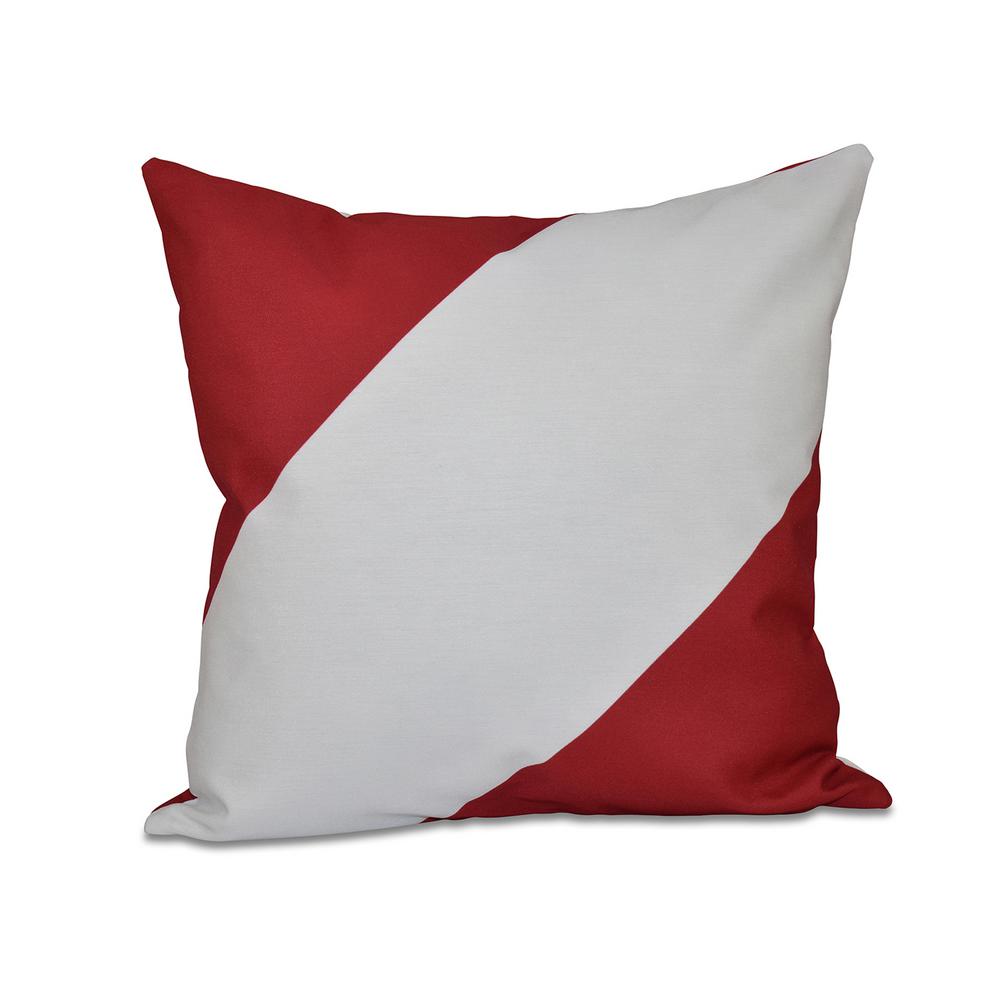 Bold Red Striped 16 In X 16 In Throw Pillow Psn1r1 16 The Home
