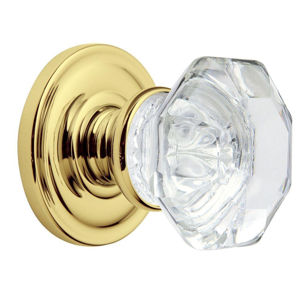 Baldwin Filmore Polished Brass Bed Bath Crystal Door Knob