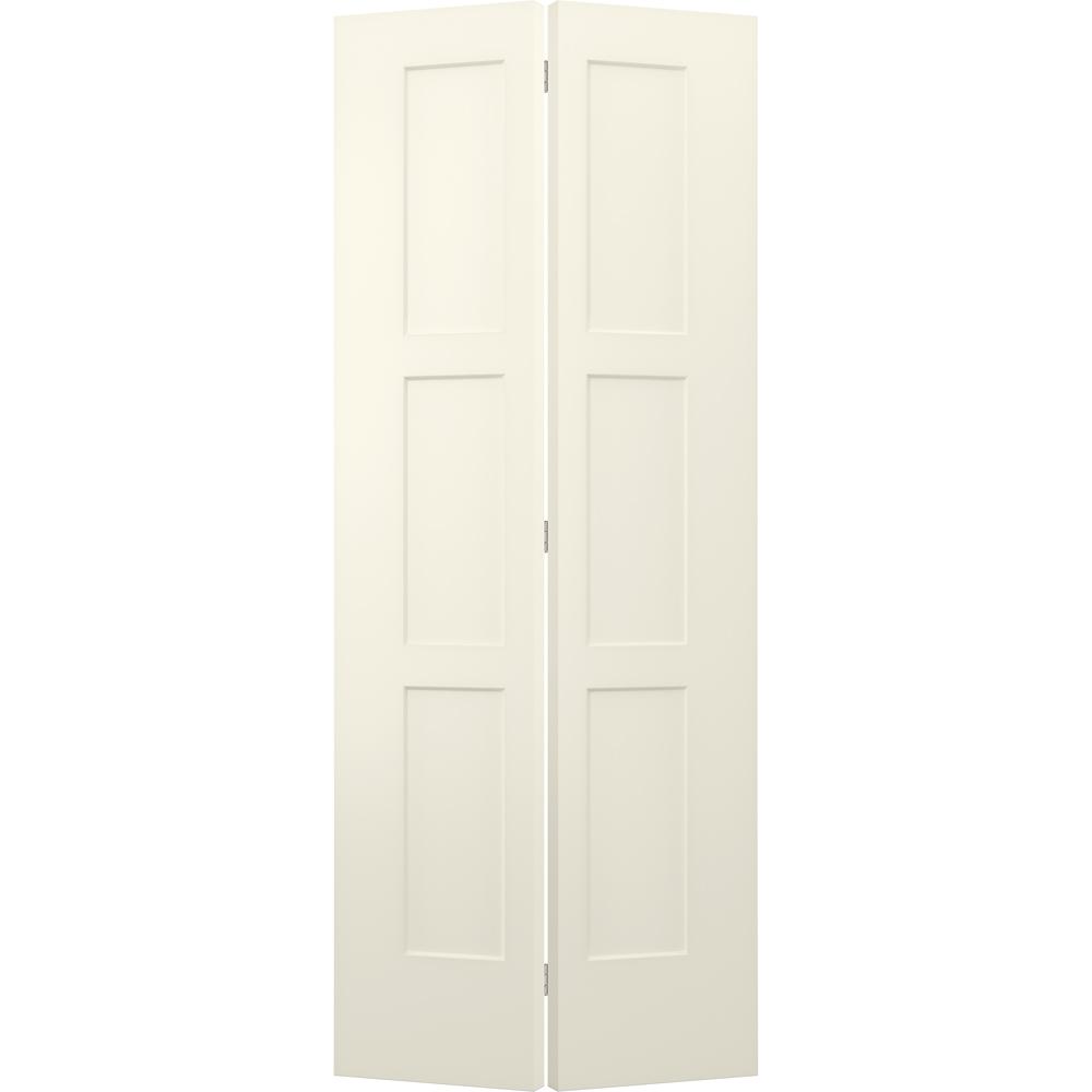Jeld Wen 36 In X 96 In Birkdale French Vanilla Paint Smooth Hollow Core Molded Composite Interior Closet Bi Fold Door