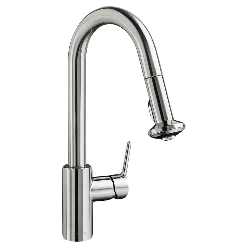American Standard Memphis Single Handle Pull Down Sprayer Kitchen Faucet With 18 Gpm In Stainless Steel 9379310075 The Home Depot