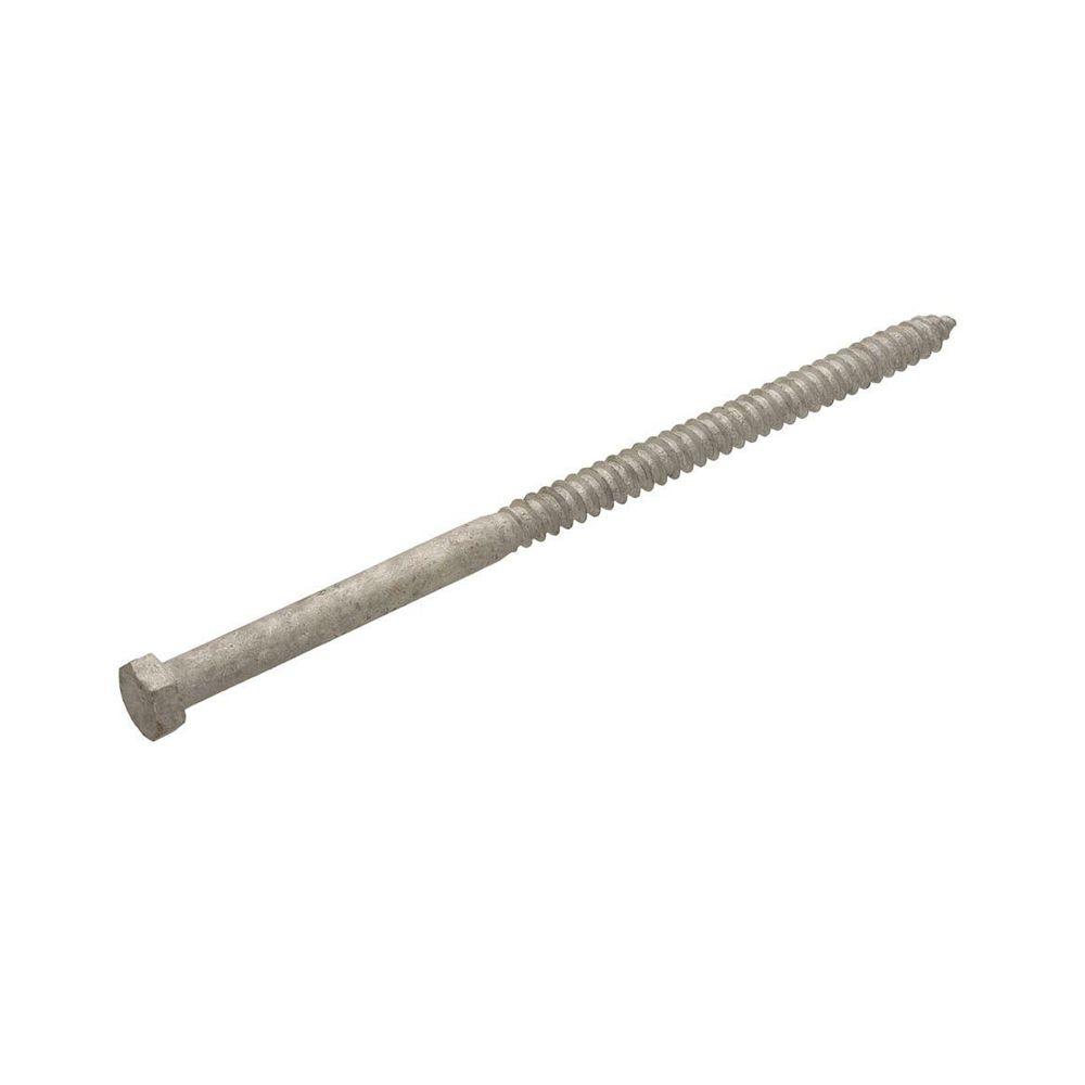 Everbilt 1/2 in. x 6 in. Galvanized Hex Lag Screw-803996 - The ... Everbilt 1/2 in. x 6 in. Galvanized Hex Lag Screw-803996 - The ...