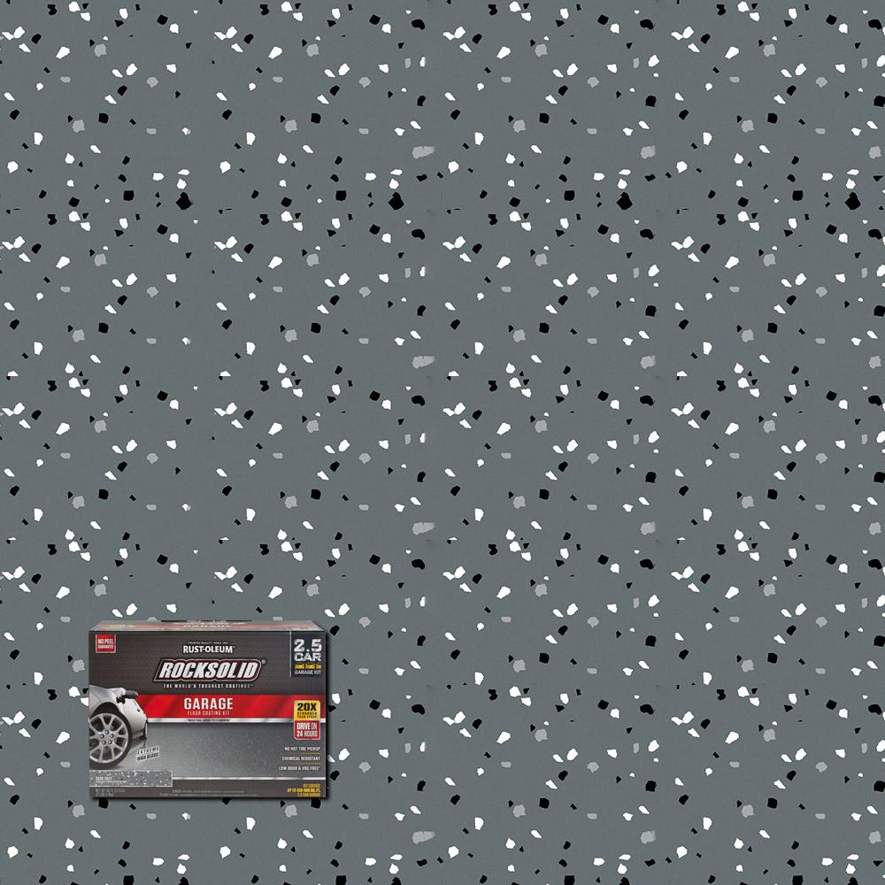 Rust Oleum Rocksolid 152 Oz Dark Gray Polycuramine 2 5 Car Garage Dark Gray Polycuramine 2 5 Car Garage