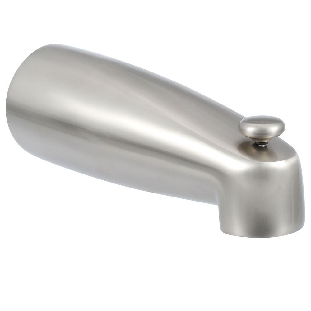 MOEN Brantford Non Diverter Tub Spout In Brushed Nickel 3858BN The   Satin Nickel Elizabethan Classics Tub Spouts Ectdssn 64 600 