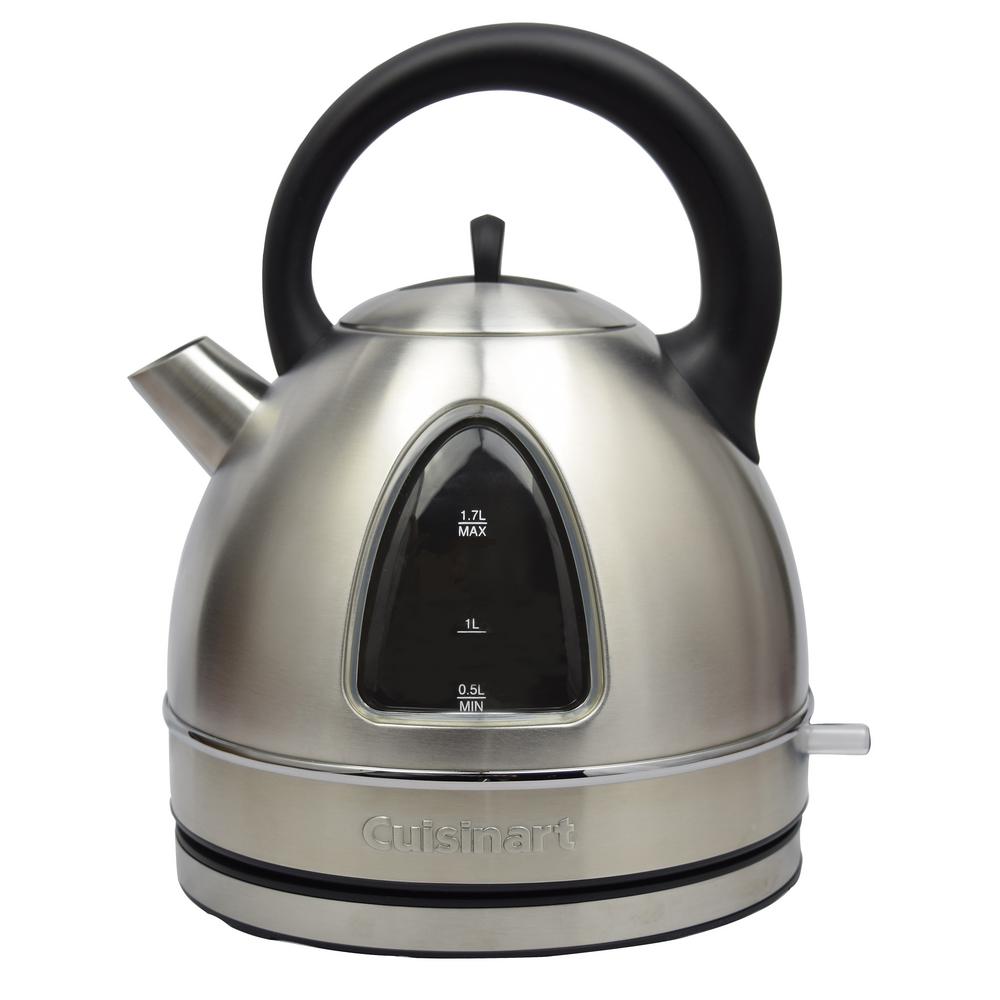 7-Cup Stainless Look Cordless Electric Kettle with Removable Filter