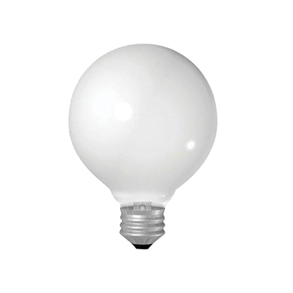 GE 25-Watt Incandescent G25 Globe Double Life Soft White Light Bulb (3 ...