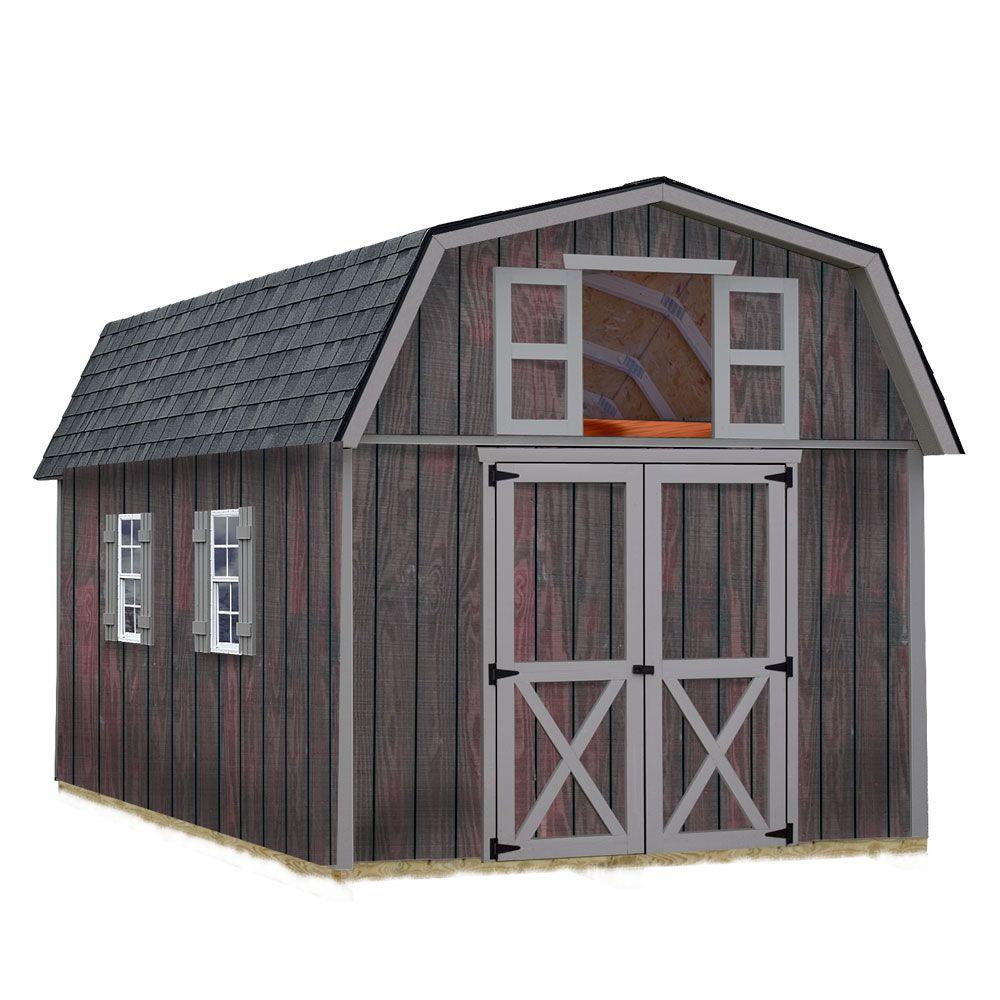 Best Barns Woodville 10 Ft X 16 Ft Wood Storage Shed Kit Woodville 1016 The Home Depot