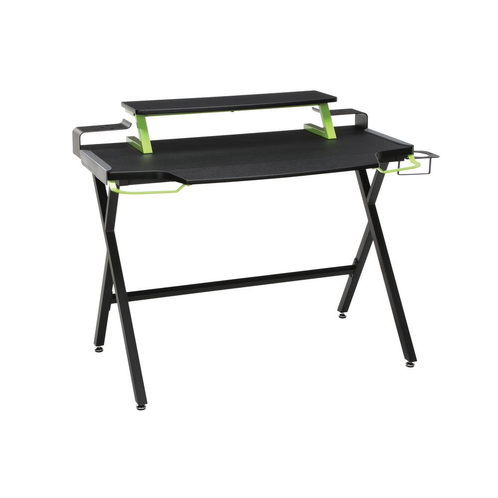 42 in. Rectangular Green Computer Desk with Shelf RSP1000GRN The Home Depot
