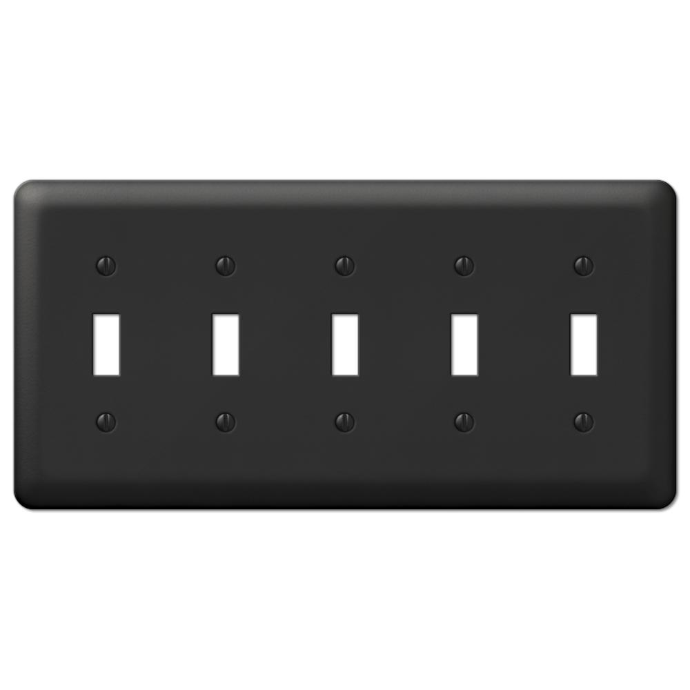 AMERELLE Declan 2 Gang Duplex Steel Wall Plate Black935DDBK The Home Depot