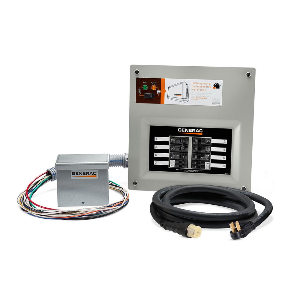 Generac Upgradeable 50 Amp Manual Transfer Switch Kit for 8 to 10 Circuits