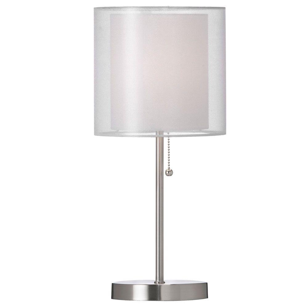 Hampton Bay Duval 27.75 in. Weathered White Table LampHDP11232 The