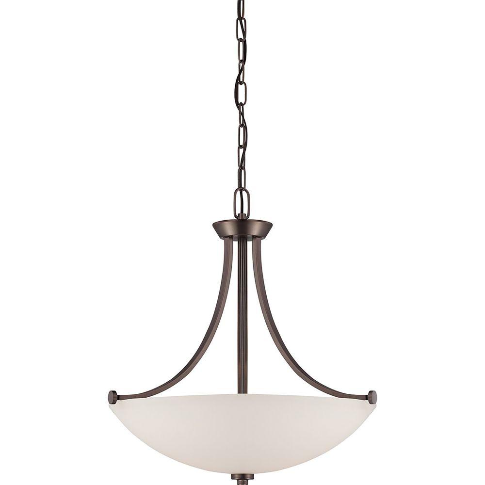 Illumine 3Light Hazel Bronze Pendant with Frosted Glass ShadeHD5116