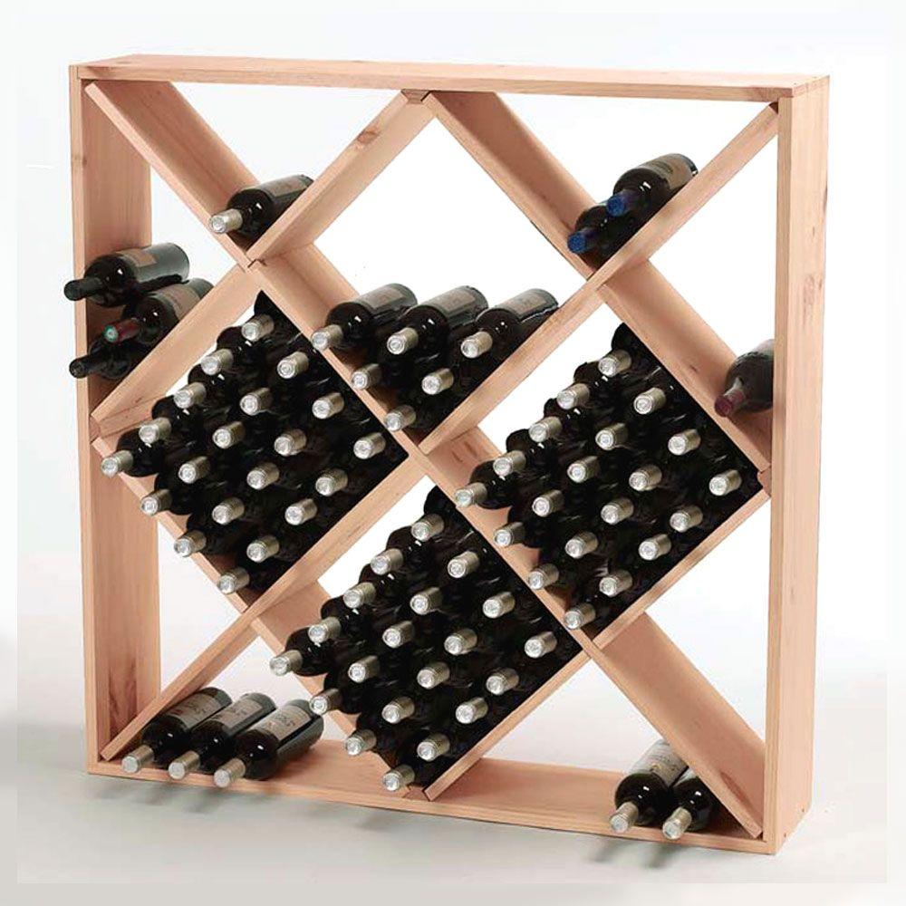 Wine Enthusiast 120-Bottle Natural Floor Wine Rack-640 12 ...