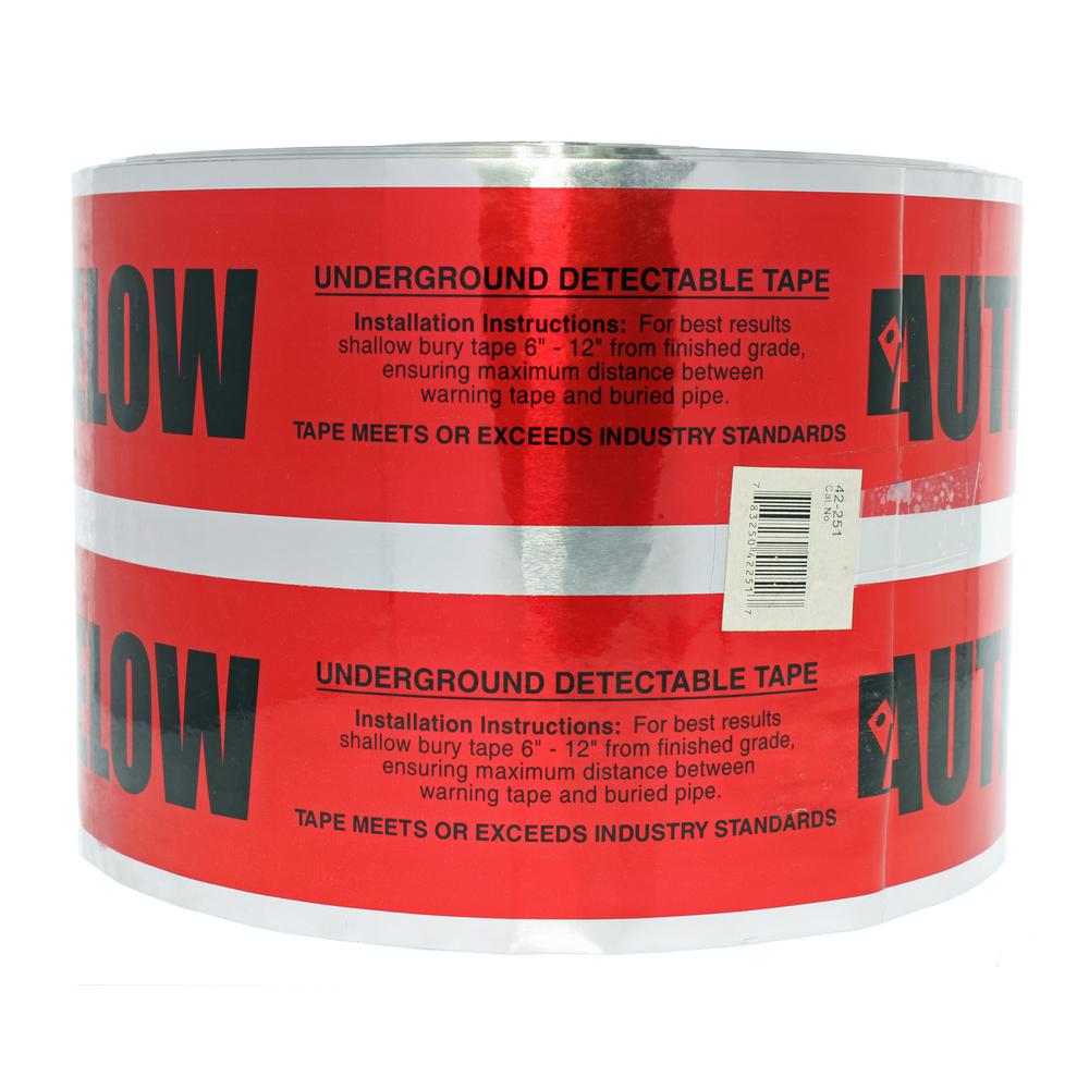 Ideal 6 in. x 1000 ft. Detectable Underground Caution Tape for Buried