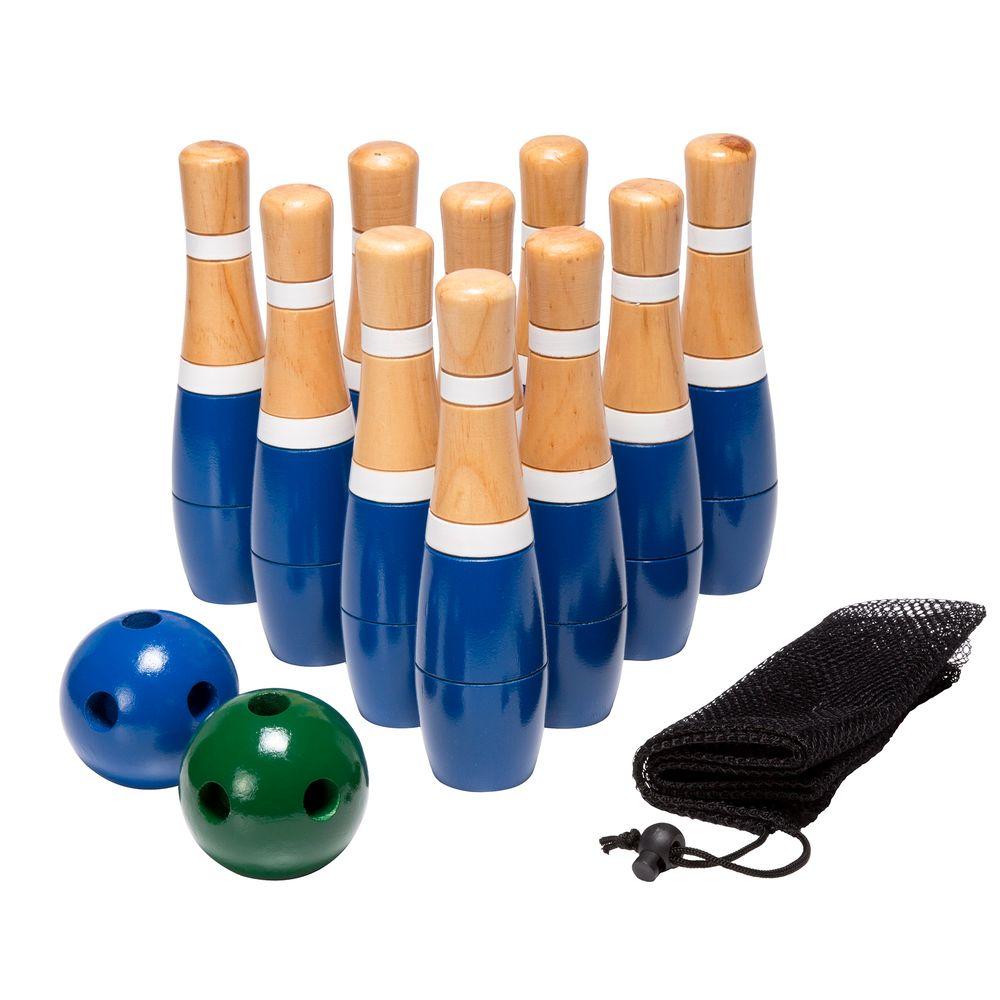 Trademark 8 In Wooden Lawn Bowling Set 80 Lb8 The Home Depot Wooden Lawn Bowling Set