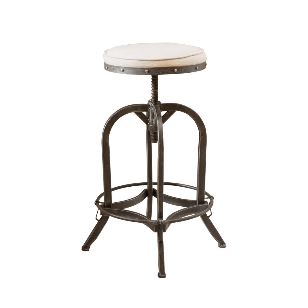 Noble House Ner 27 In Grey Swivel Iron Bar Stool 238917 The Grey Swivel Iron Bar Stool Noble House