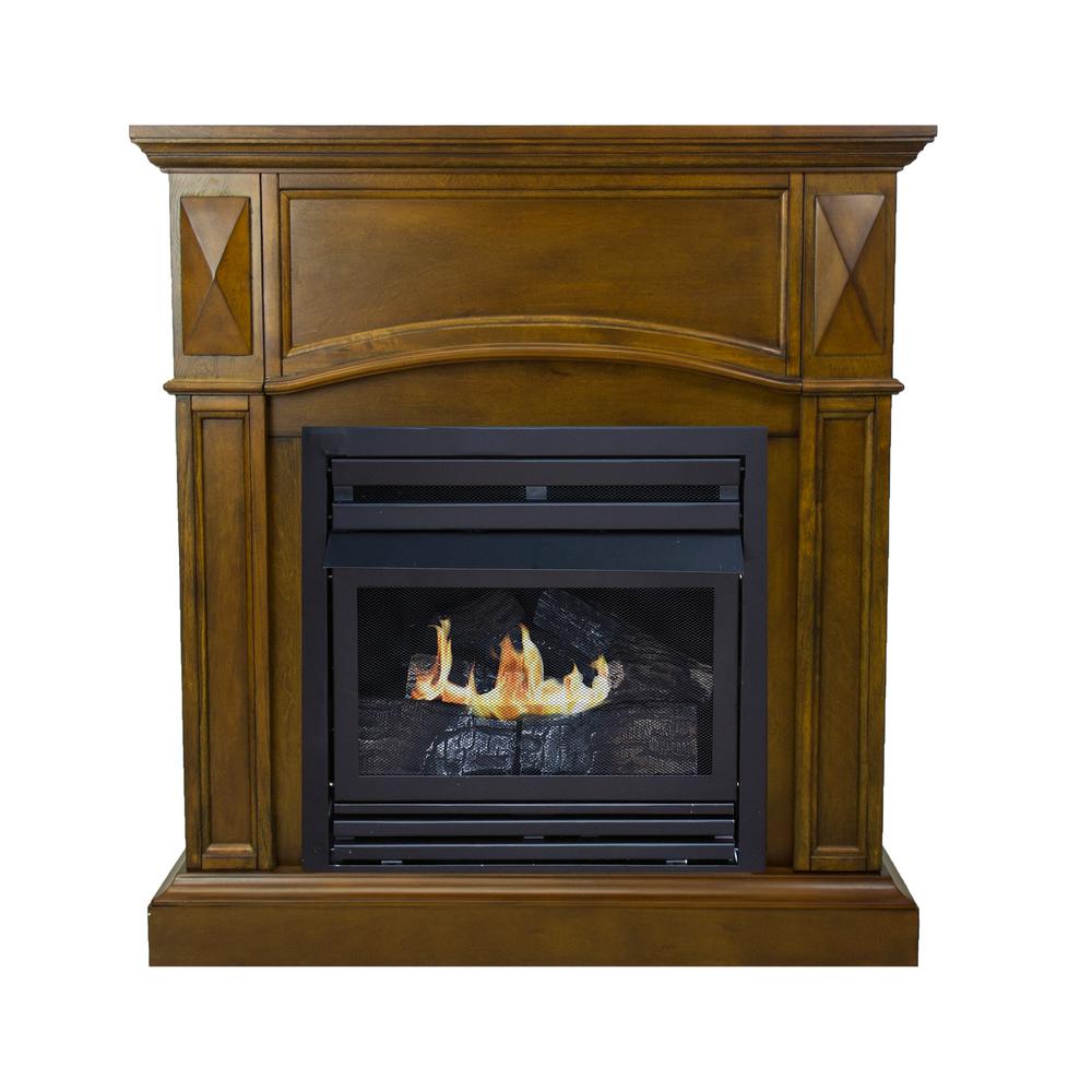 Pleasant Hearth 20 000 Btu 36 In Compact Convertible Ventless Natural Gas Fireplace Heritage Pleasant Hearth 20 000 Btu 36 In Compact Convertible Ventless Natural Gas Fireplace Heritage