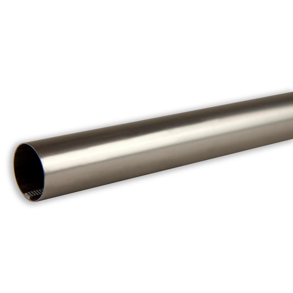 Rod Desyne 1 inch Diameter Closet Pole/Curtain Rod 8 ft. long in Satin Nickel by Rod Desyne