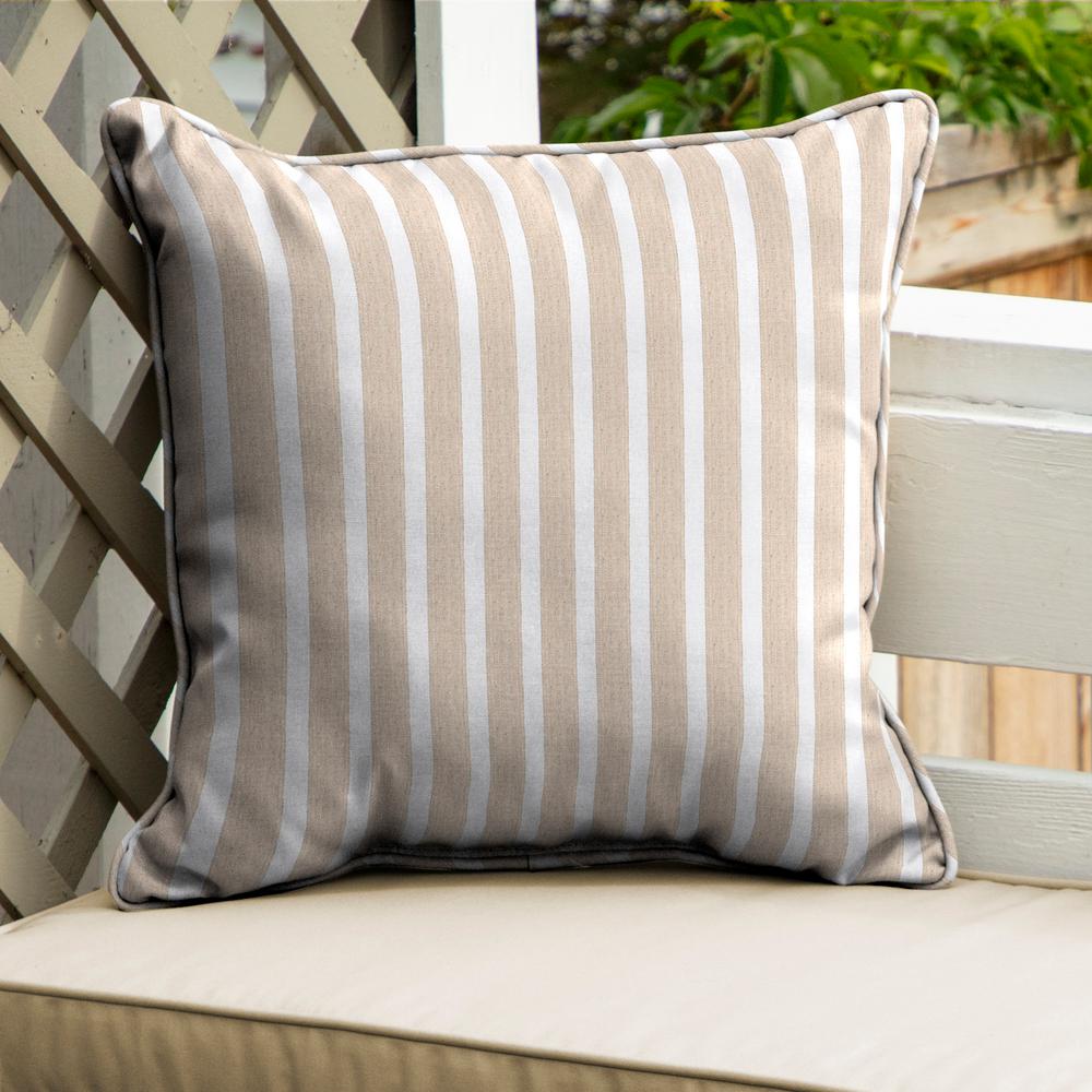Home Decorators Collection Sunbrella Shore Linen Square Outdoor Throw Pillow 2 Pack Ah23558b D9d2 The Home Depot