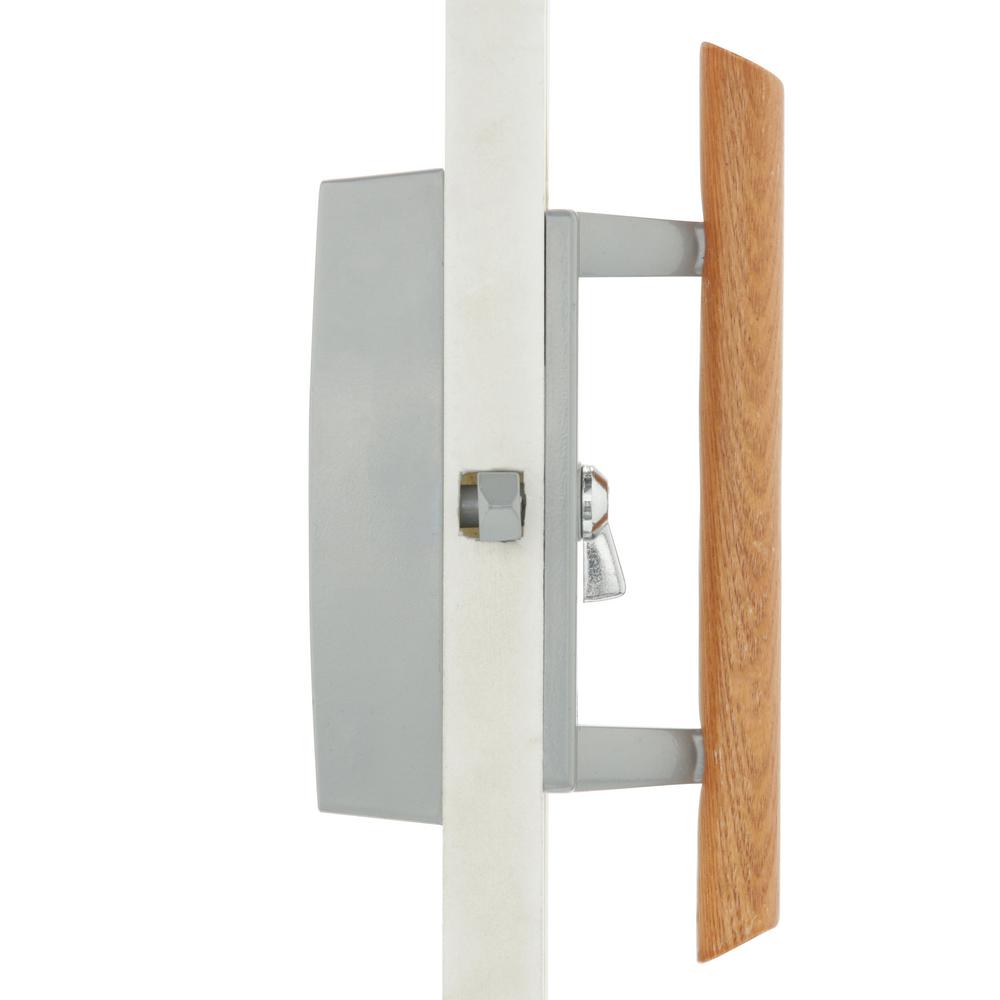 Prime Line Diecast With Wood Handle Gray Patio Door Handle Tee Lock Keyed C 1064 The Home Depot