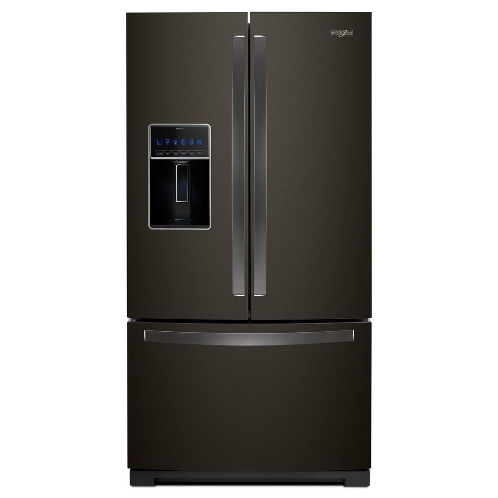 27 cu. ft. French Door Refrigerator in Fingerprint Resistant Black Stainless