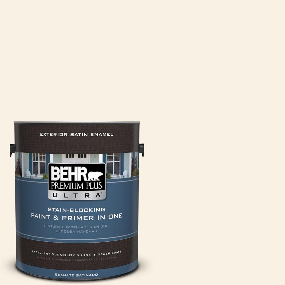 Behr Premium Plus Ultra 1 Gal W D 710 Creamy White Satin Enamel Behr Premium Plus Ultra 1 Gal W D 710 Creamy White Satin Enamel Exterior