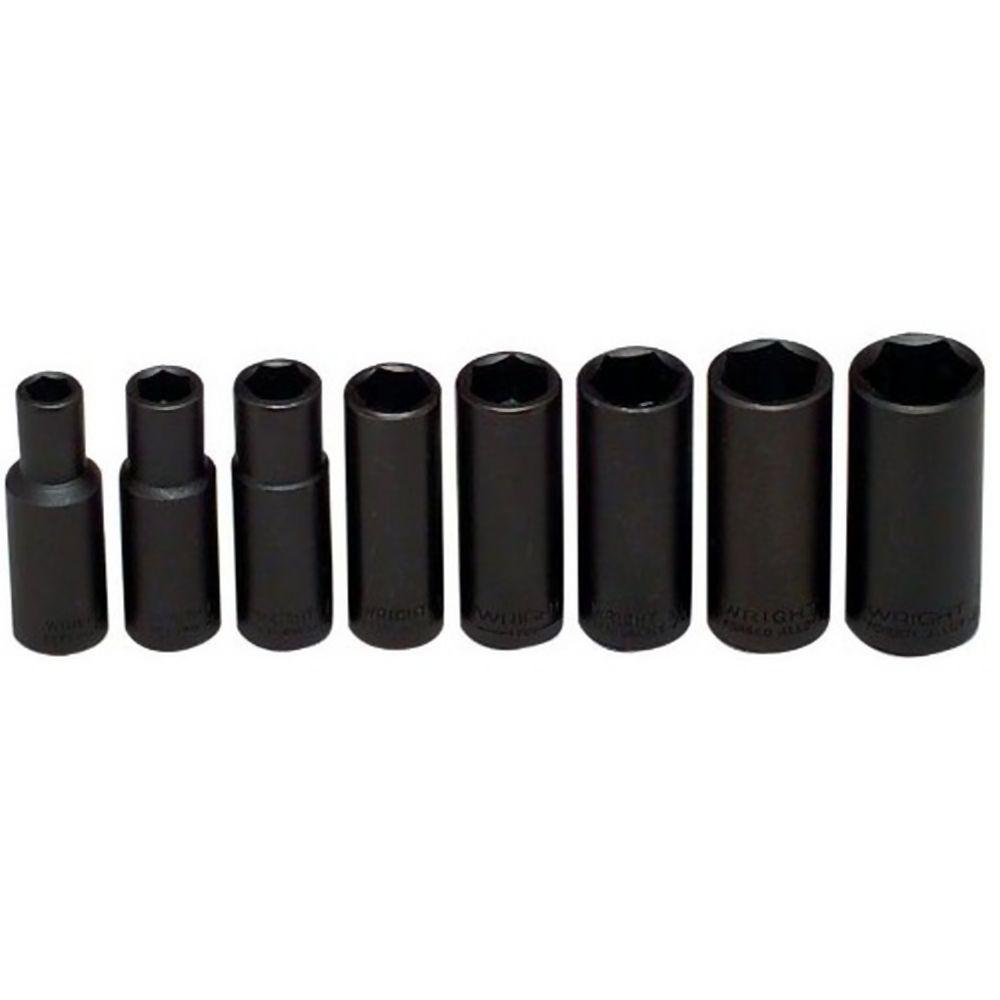 Wright Tool 3/8 in. Drive 6Point Deep Impact Socket Set (8Piece)314