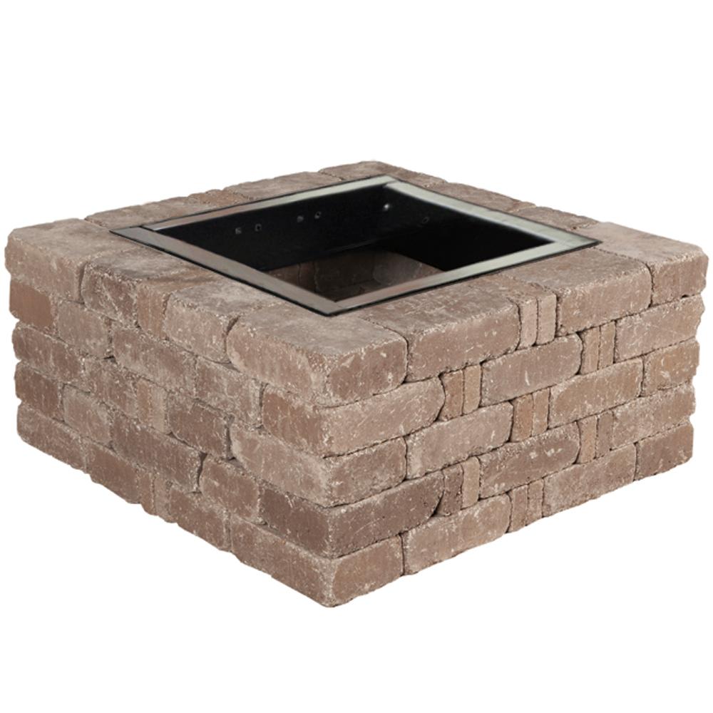 cinder block square fire pit