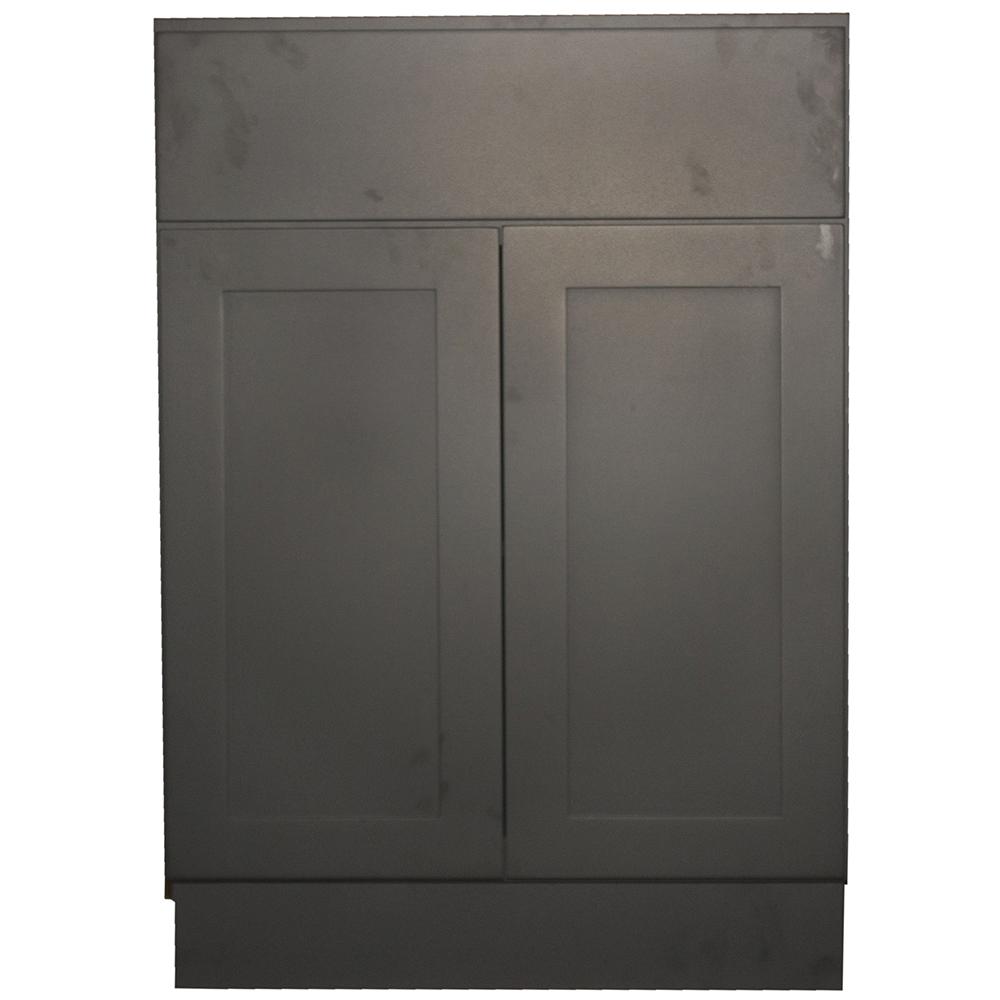 Black Kitchen Cabinets The Home Depot Black Satin Shaker Ii Ready To Emble 27x34 5x24 In 2 Door 1