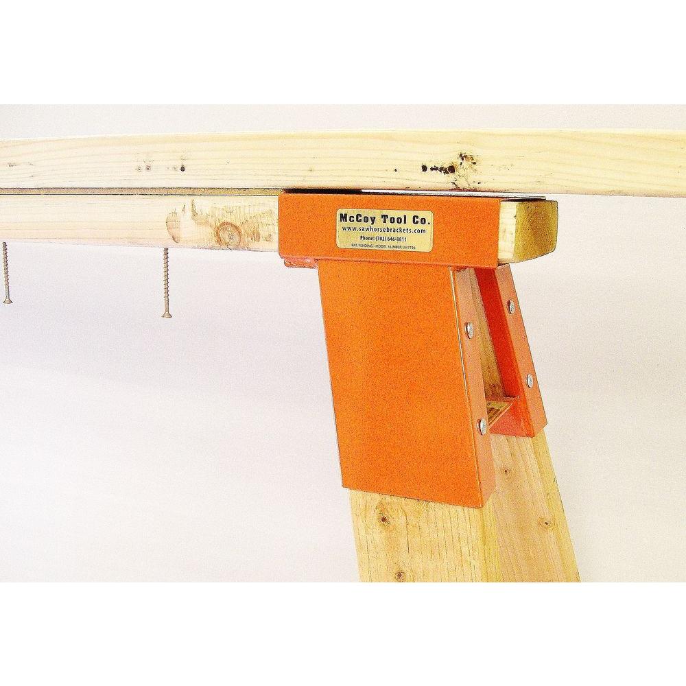 SUPER STEEL SAWHORSE BRACKET Heavy Duty Joint Pre Drilled Holes Powder