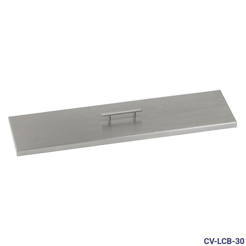 American Fire Glass 30 In X 6 In Stainless Steel Cover Linear