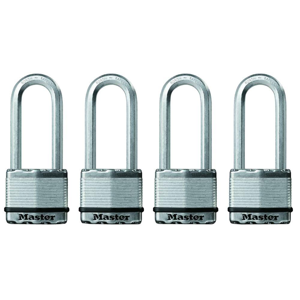 Master Lock Magnum 2 in. Laminated Steel Padlock with 21/2 in. Shackle (4Pack)M5XQLJCCSEN