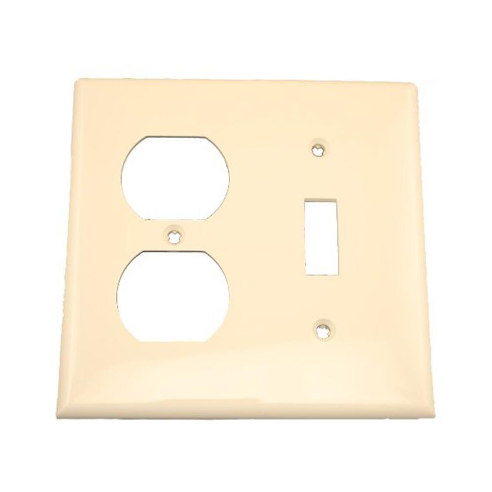 Leviton 2-Gang Standard Size 1-Toggle 1-Single Receptacle Nylon ...