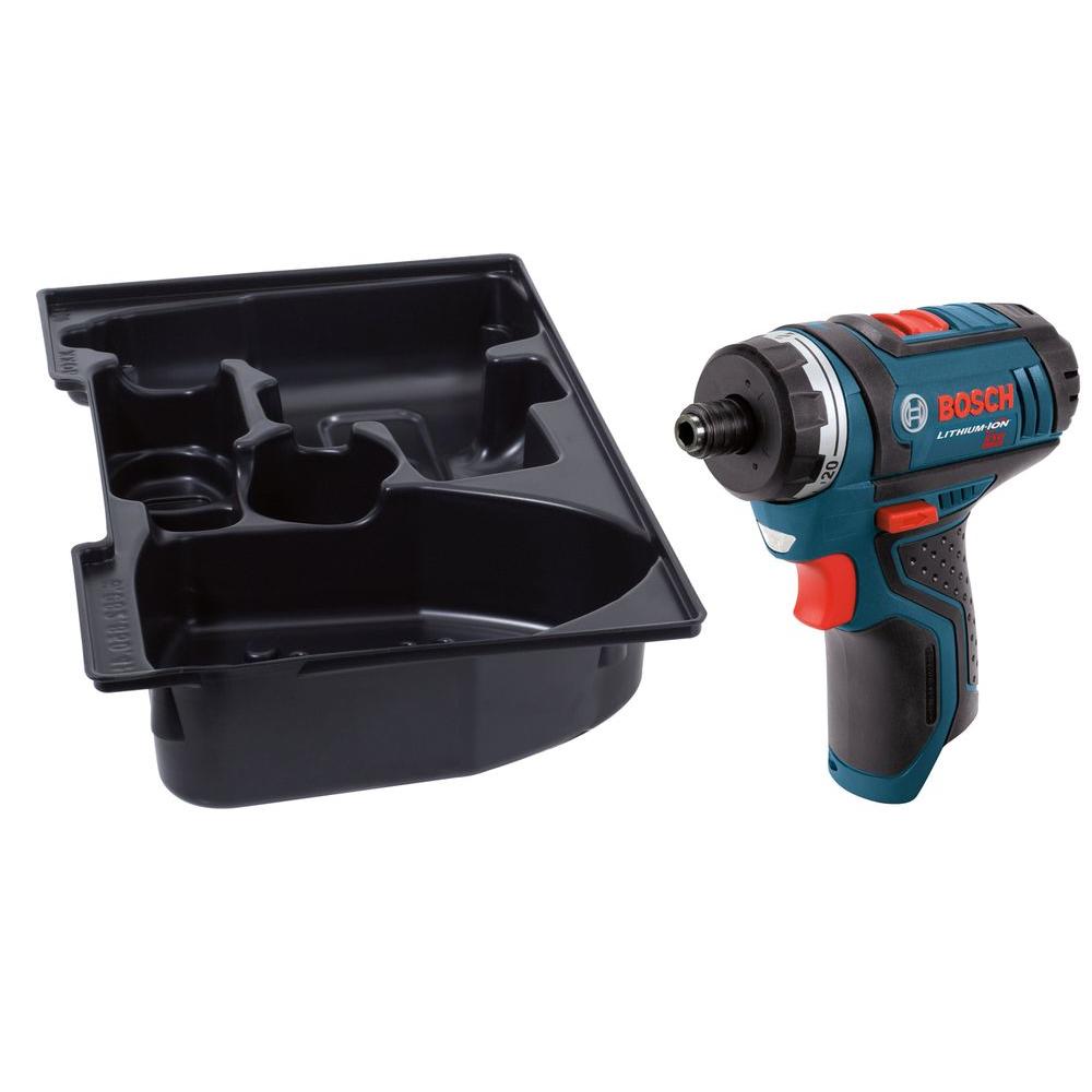 Bosch 12 Volt Lithium Ion Cordless Electric 1 4 In Hex 2 Sd 12 Volt Lithium Ion Cordless Electric 1 4 In Hex 2 Sd Pocket Driver With Exact Fit Insert Tray Tool Only