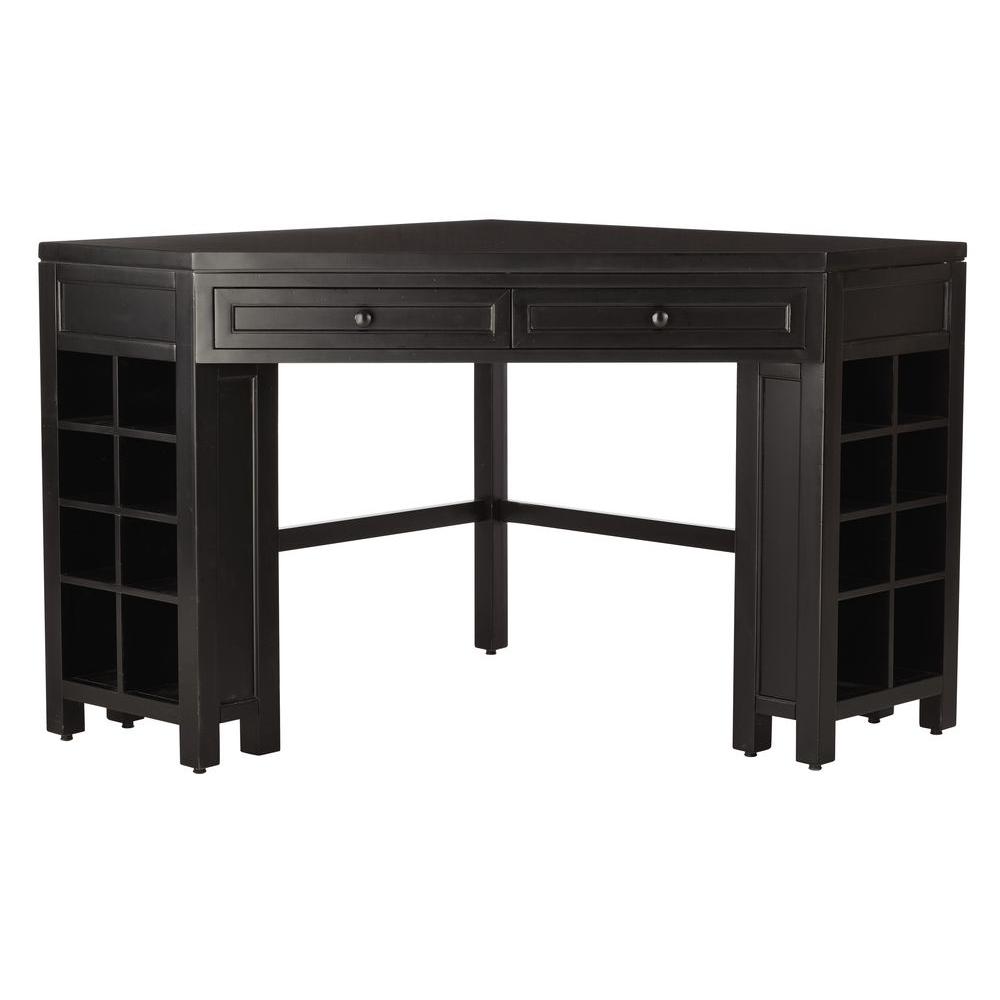 Craft Space Silhouette Black Corner Table With Storage